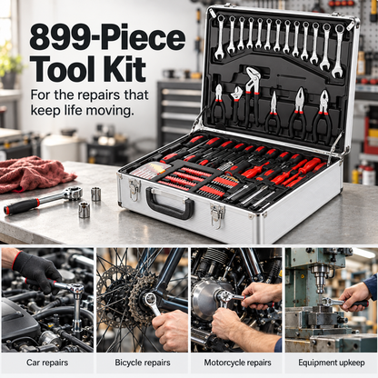 Melvy 899Pcs Mechanic Set
